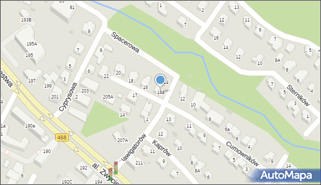 Gdynia, Cumowników, 14a, mapa Gdyni