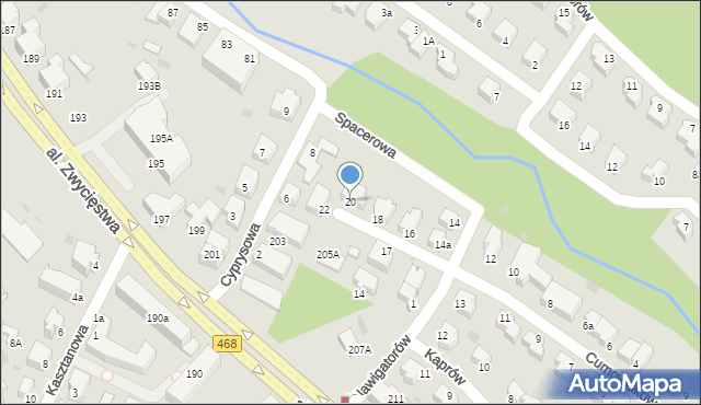 Gdynia, Cumowników, 20, mapa Gdyni