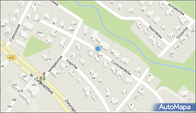 Gdynia, Cumowników, 9, mapa Gdyni