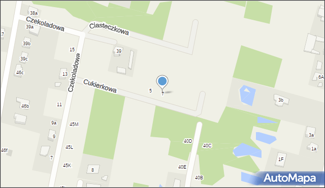 Henryków, Cukierkowa, 7, mapa Henryków