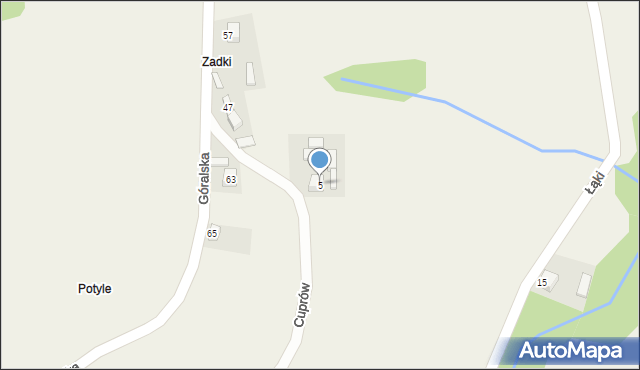 Przysietnica, Cuprów, 5, mapa Przysietnica