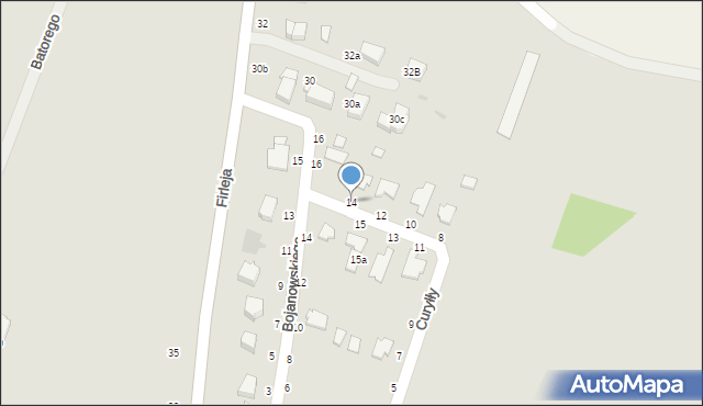 Radomyśl Wielki, Curyłły Jana, ks., 14, mapa Radomyśl Wielki