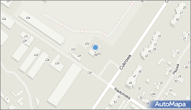 Szczecin, Cukrowa, 10c, mapa Szczecina