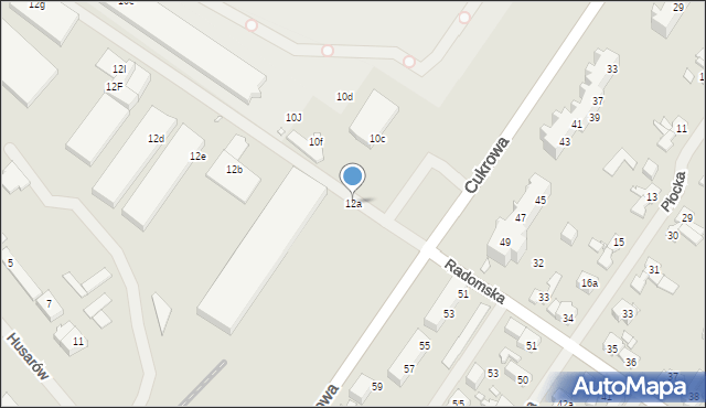 Szczecin, Cukrowa, 12a, mapa Szczecina