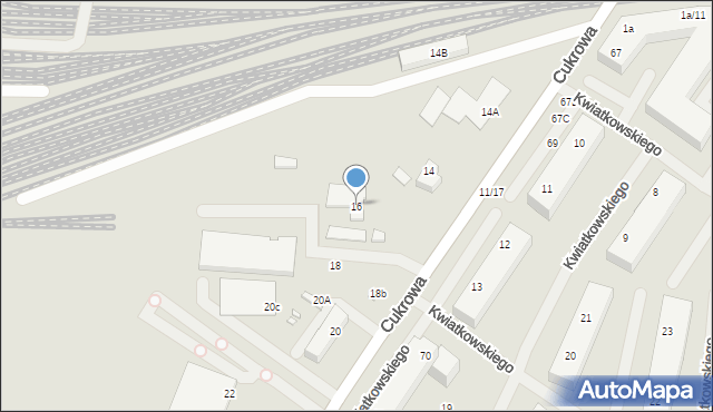 Szczecin, Cukrowa, 16, mapa Szczecina