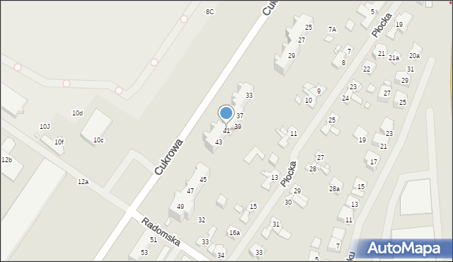 Szczecin, Cukrowa, 41, mapa Szczecina