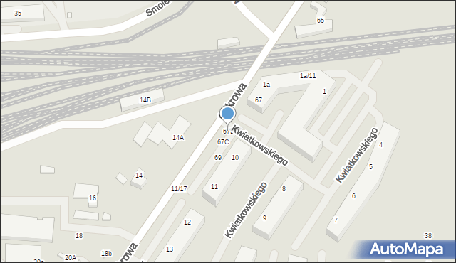 Szczecin, Cukrowa, 67B, mapa Szczecina