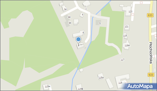 Warszawa, Cudne Manowce, 8, mapa Warszawy