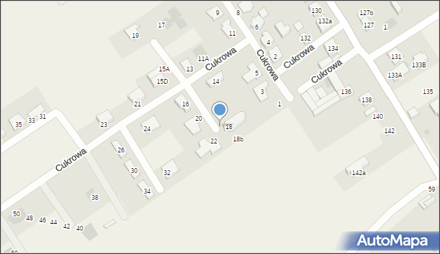 Wilkowice, Cukrowa, 18a, mapa Wilkowice