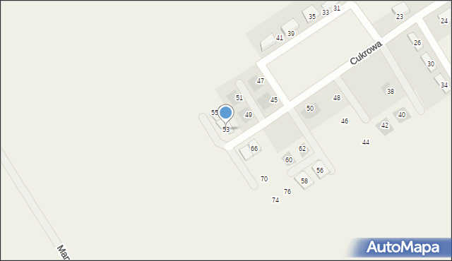 Wilkowice, Cukrowa, 53, mapa Wilkowice
