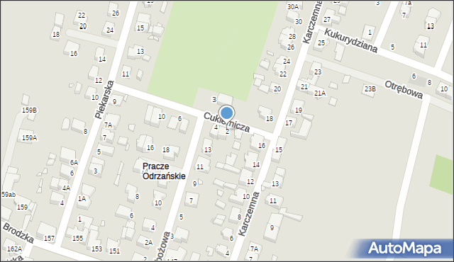 Wrocław, Cukiernicza, 2, mapa Wrocławia