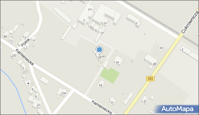 Ząbkowice Śląskie, Cukrownicza, 1d, mapa Ząbkowice Śląskie