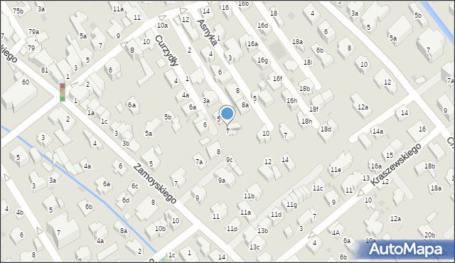 Zakopane, Curzydły Władysława, ks., 7, mapa Zakopanego