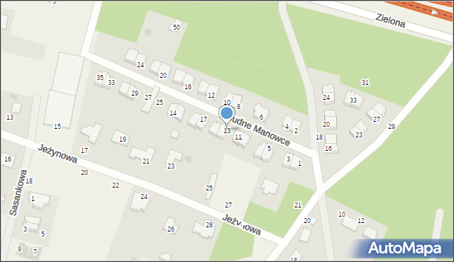Zielonka, Cudne Manowce, 13, mapa Zielonka