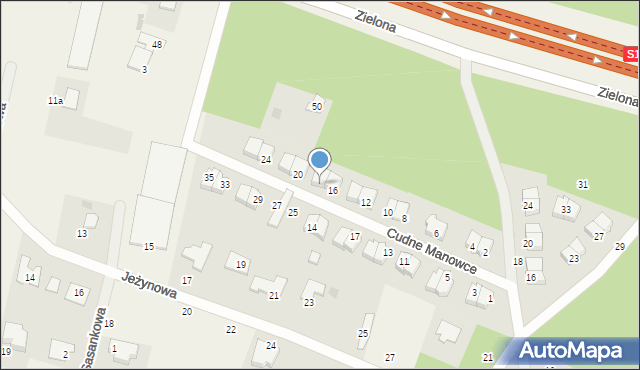 Zielonka, Cudne Manowce, 18, mapa Zielonka