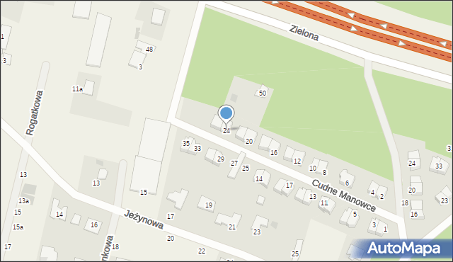 Zielonka, Cudne Manowce, 24, mapa Zielonka