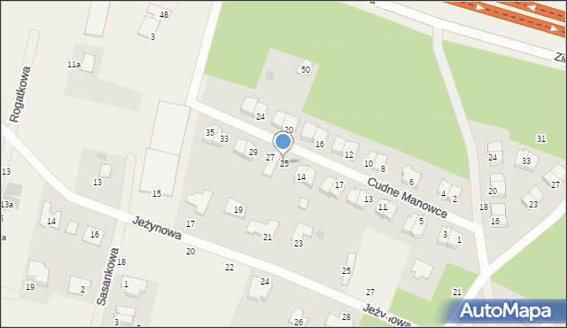 Zielonka, Cudne Manowce, 25, mapa Zielonka