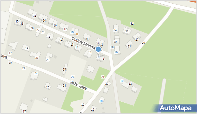 Zielonka, Cudne Manowce, 3, mapa Zielonka