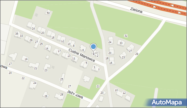 Zielonka, Cudne Manowce, 4, mapa Zielonka