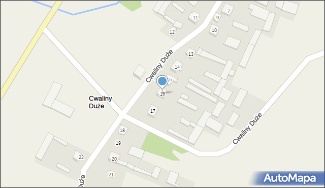 Cwaliny Duże, Cwaliny Duże, 16, mapa Cwaliny Duże
