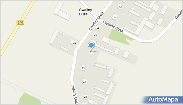 Cwaliny Duże, Cwaliny Duże, 21, mapa Cwaliny Duże