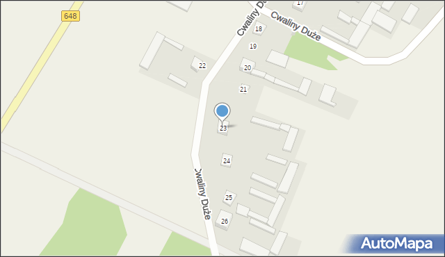 Cwaliny Duże, Cwaliny Duże, 23, mapa Cwaliny Duże
