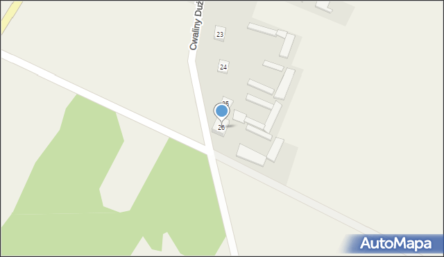 Cwaliny Duże, Cwaliny Duże, 26, mapa Cwaliny Duże