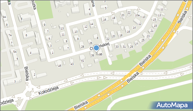 Katowice, Ćwiklińskiej Mieczysławy, 37, mapa Katowic