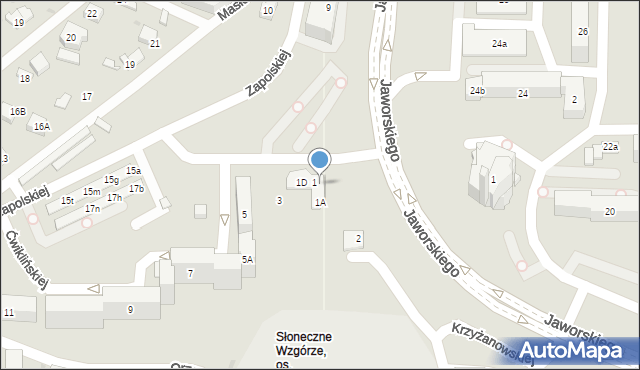 Kielce, Ćwiklińskiej Mieczysławy, 1B, mapa Kielc