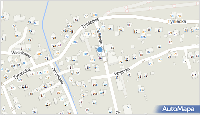 Kraków, Ćwikłowa, 4a, mapa Krakowa