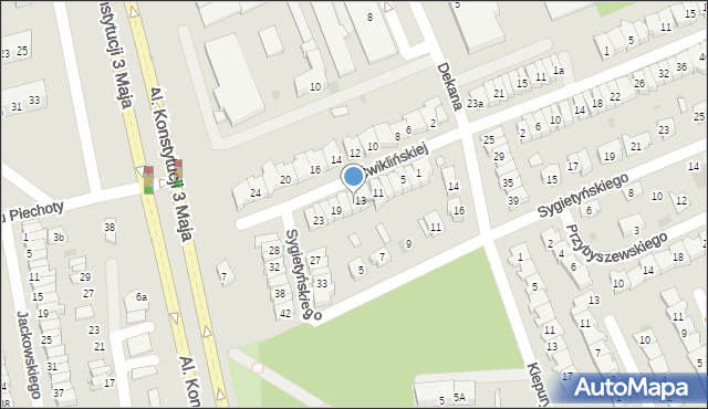 Leszno, Ćwiklińskiej Mieczysławy, 15, mapa Leszno