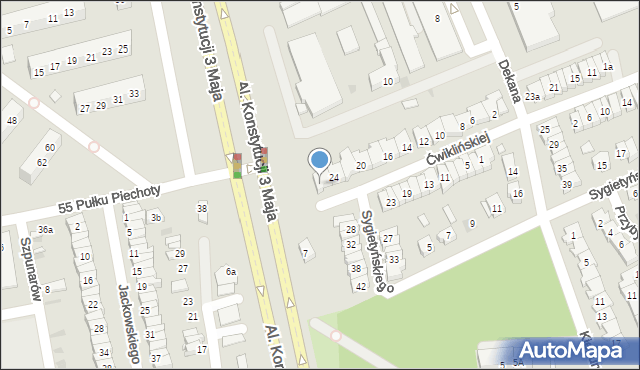 Leszno, Ćwiklińskiej Mieczysławy, 26, mapa Leszno