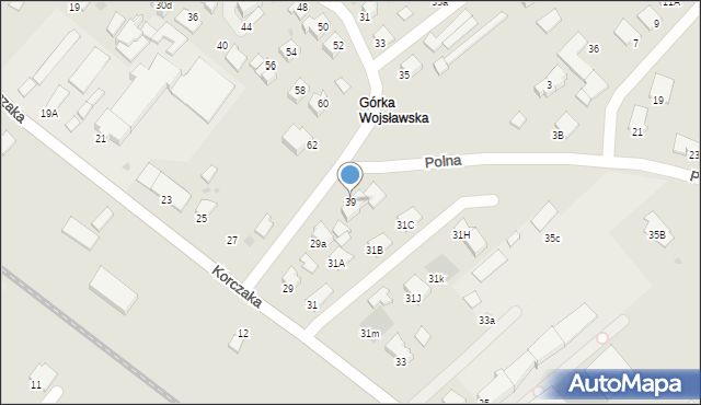 Mielec, Ćwiklińskiej, 39, mapa Mielca
