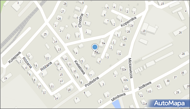 Nowogrodziec, Ćwiklińskiej Mieczysławy, 5b, mapa Nowogrodziec