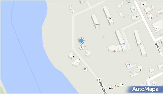 Ostróda, Ćwiklińskiej Mieczysławy, 3, mapa Ostróda