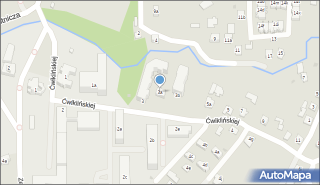 Rzeszów, Ćwiklińskiej Mieczysławy, 3a, mapa Rzeszów
