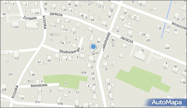 Tarnów, Ćwiklińskiej Mieczysławy, 24, mapa Tarnów