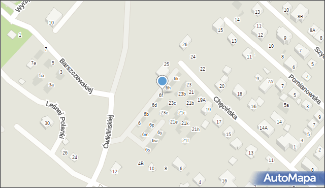 Warszawa, Ćwiklińskiej Mieczysławy, 6g, mapa Warszawy