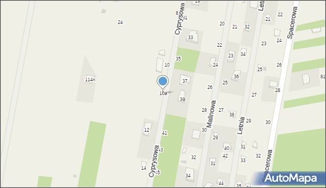 Barkowice, Cyprysowa, 10a, mapa Barkowice