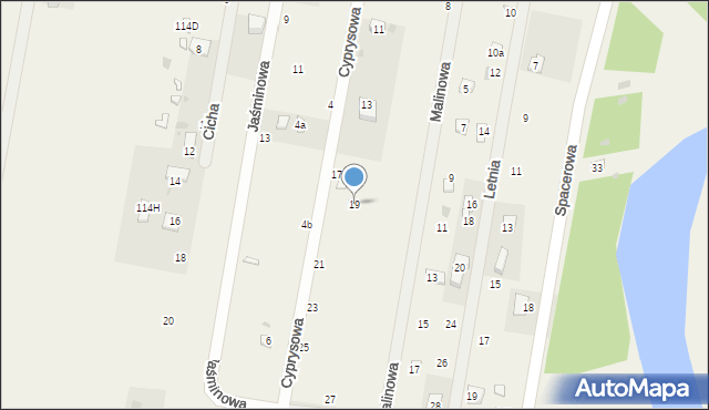 Barkowice, Cyprysowa, 19, mapa Barkowice