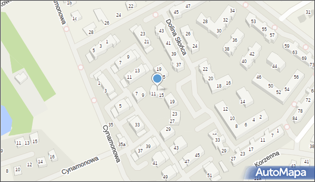 Bezrzecze, Cynamonowa, 13, mapa Bezrzecze