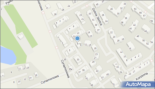 Bezrzecze, Cynamonowa, 7, mapa Bezrzecze