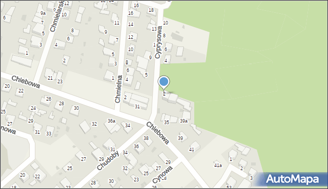 Białe Błota, Cyprysowa, 2, mapa Białe Błota