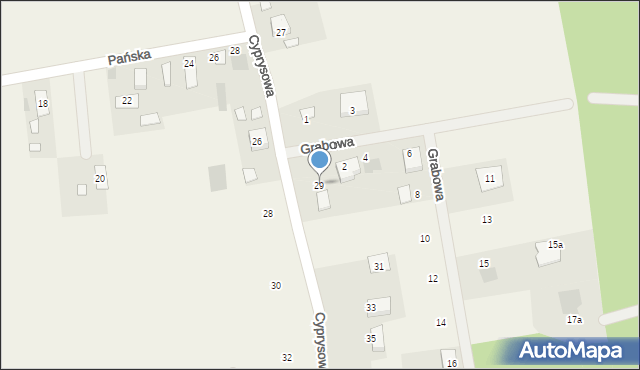 Biały Bór, Cyprysowa, 29, mapa Biały Bór