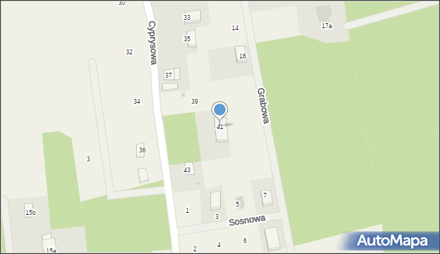 Biały Bór, Cyprysowa, 41, mapa Biały Bór