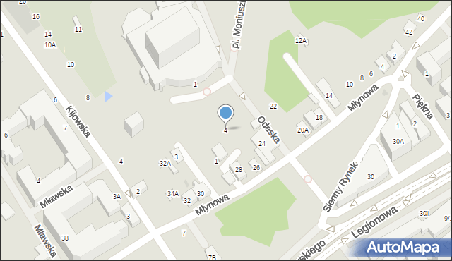 Białystok, Cygańska, 4, mapa Białegostoku