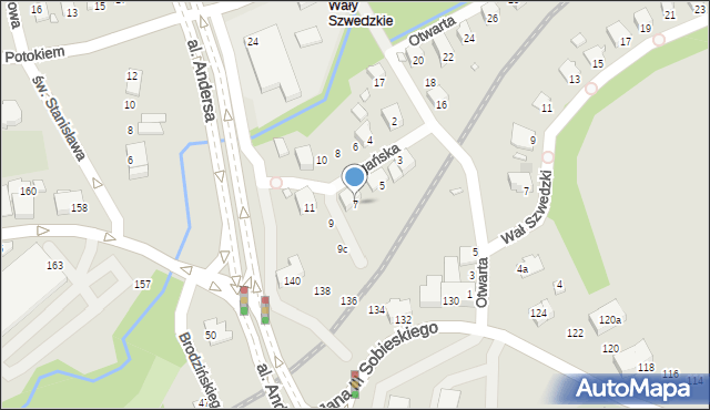 Bielsko-Biała, Cygańska, 7, mapa Bielsko-Białej