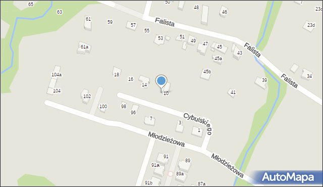 Bielsko-Biała, Cybulskiego Zbigniewa, 12, mapa Bielsko-Białej