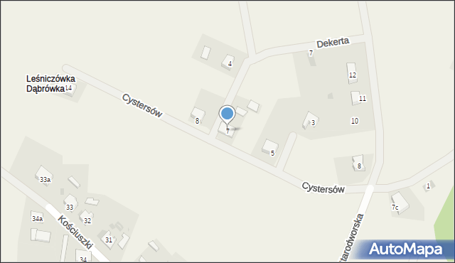 Bledzew, Cystersów, 7, mapa Bledzew