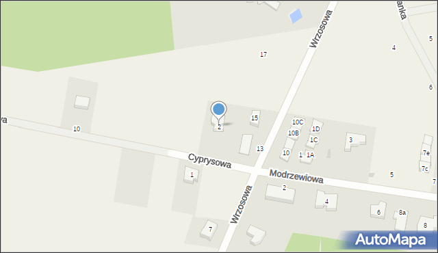 Bojano, Cyprysowa, 2, mapa Bojano